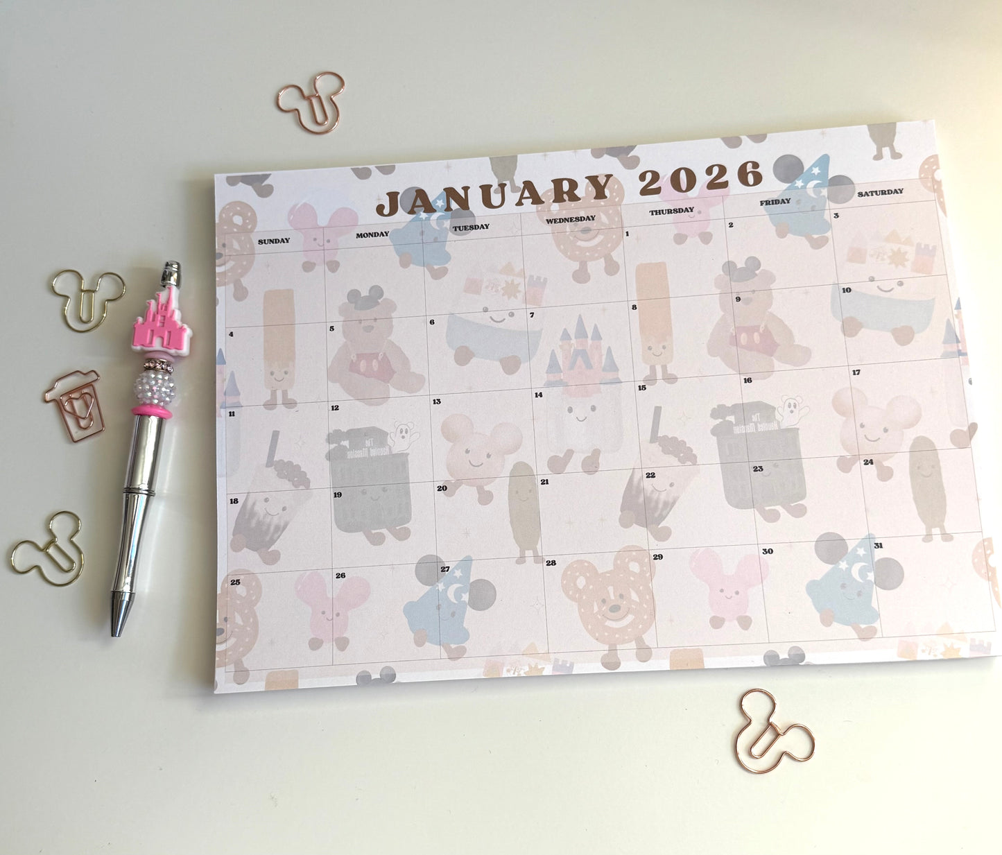 2026 Calendar Notepad