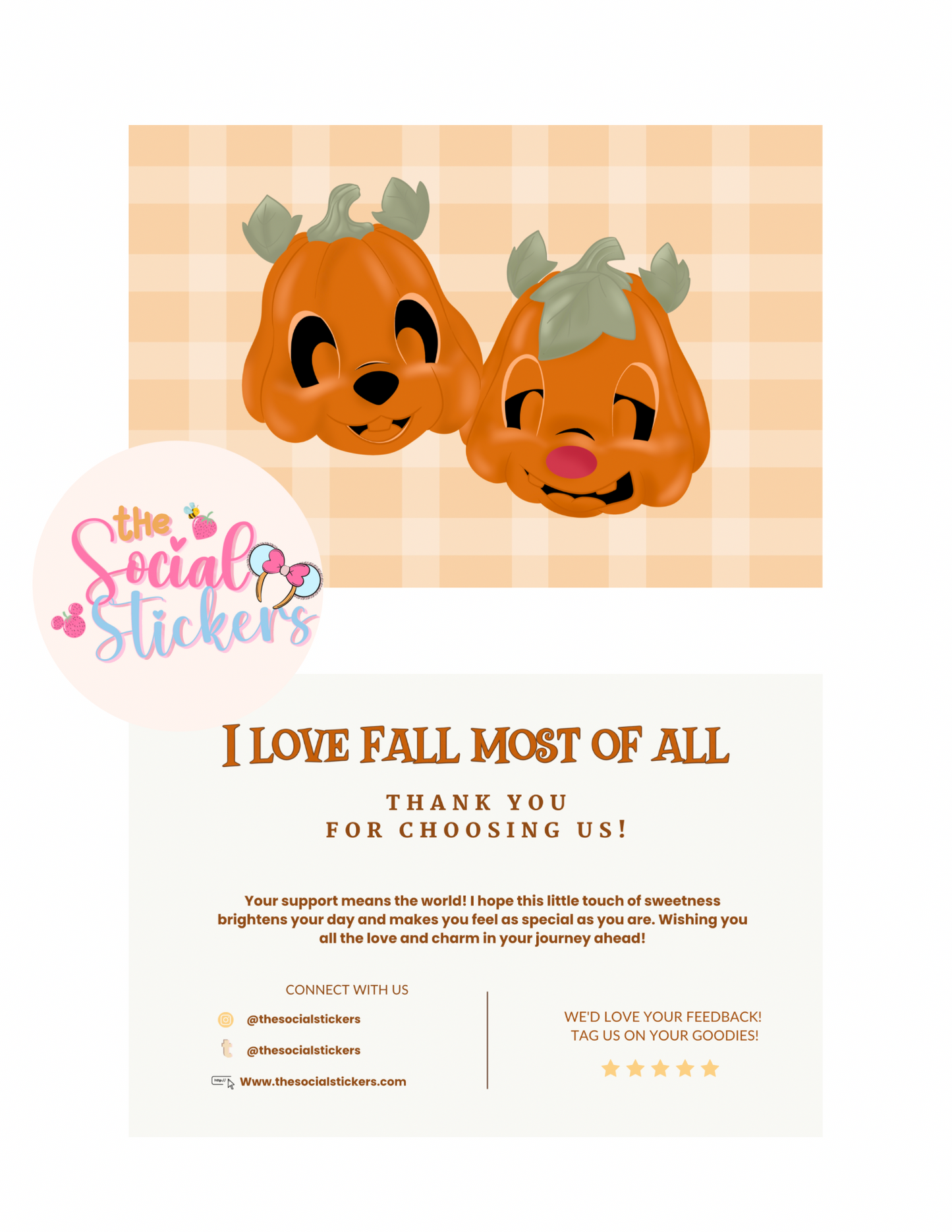 Pumpkin Pals Thank You Card