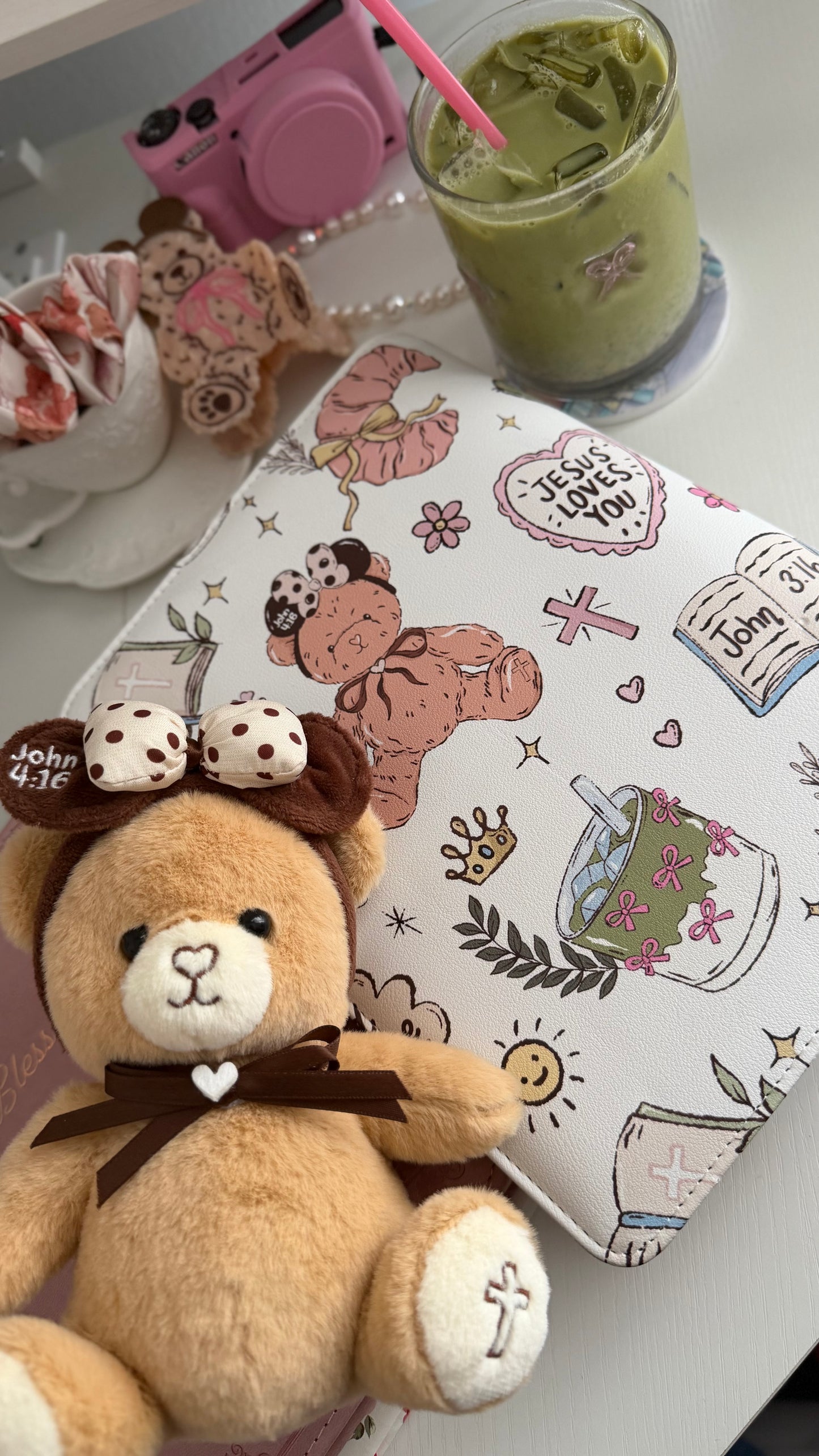 PRE-SALE 1 John 4:16 Bear Plush Keychain