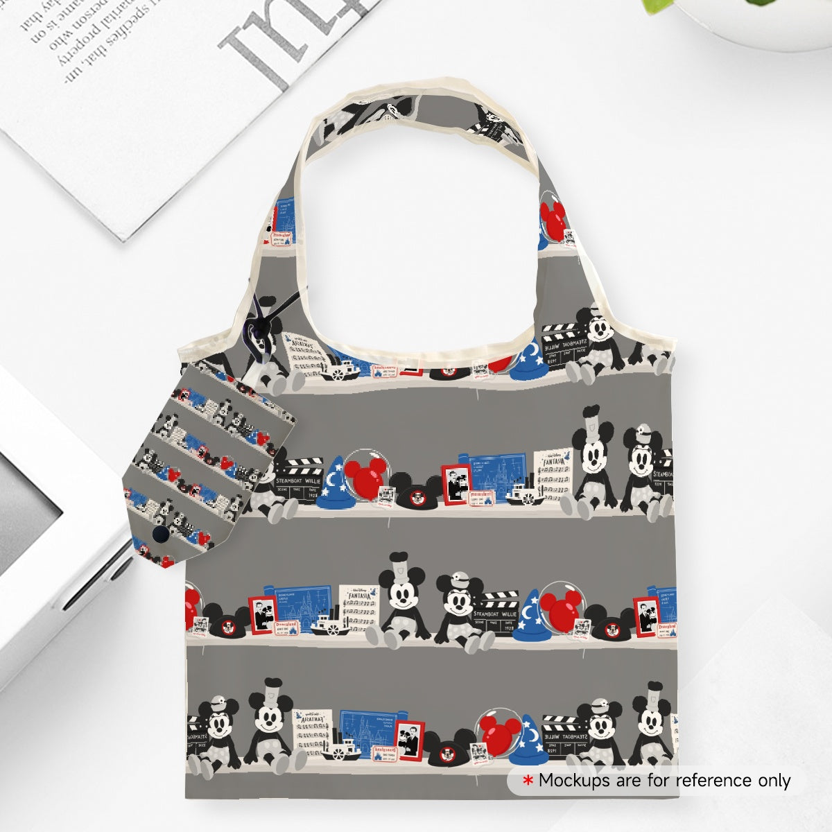 PRE-SALE Black and white fun foldable shopping Bag