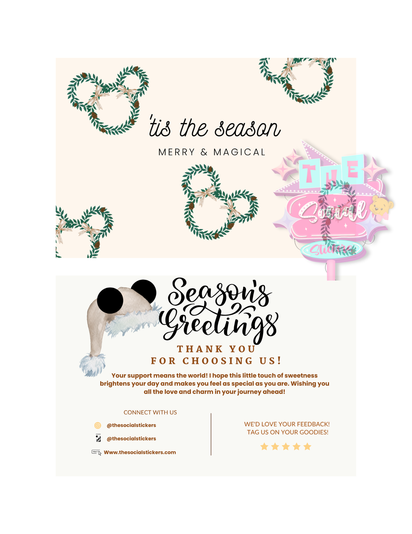 Neutral Wreath Thank You Card