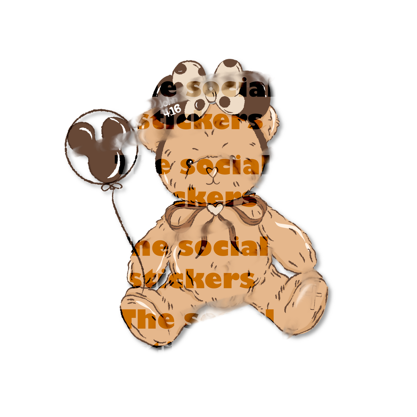 Sweet Faith Bear Vinyl Sticker