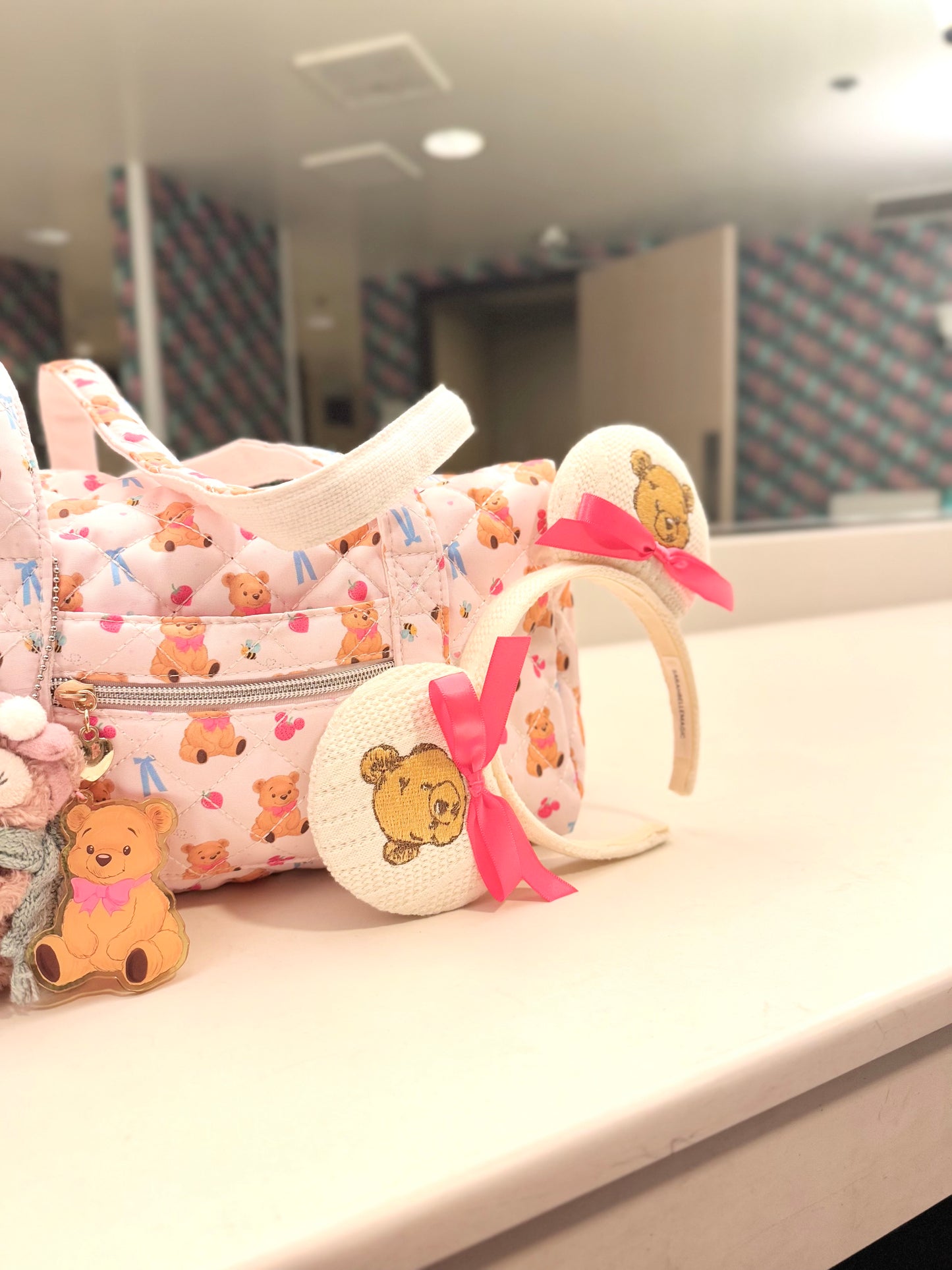 Sweet honey Teddy Bear quilted Bag