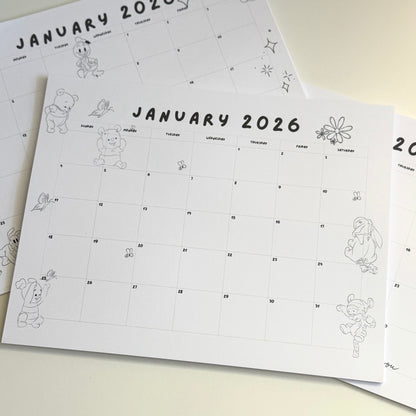 2026 Calendar Notepad