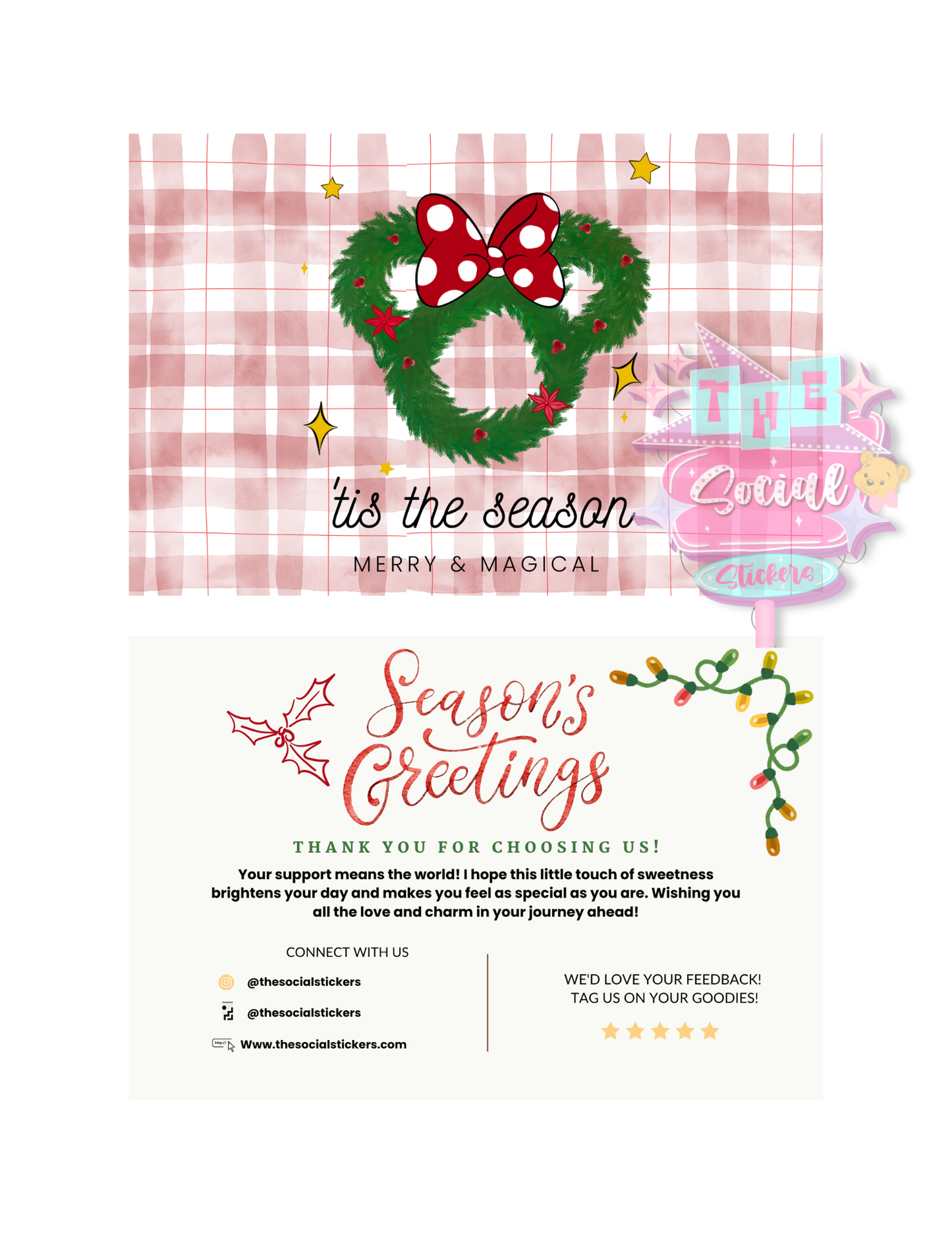 Merry Mouse Thank You Card