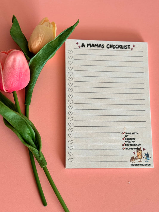 Checklist Memo Notepad