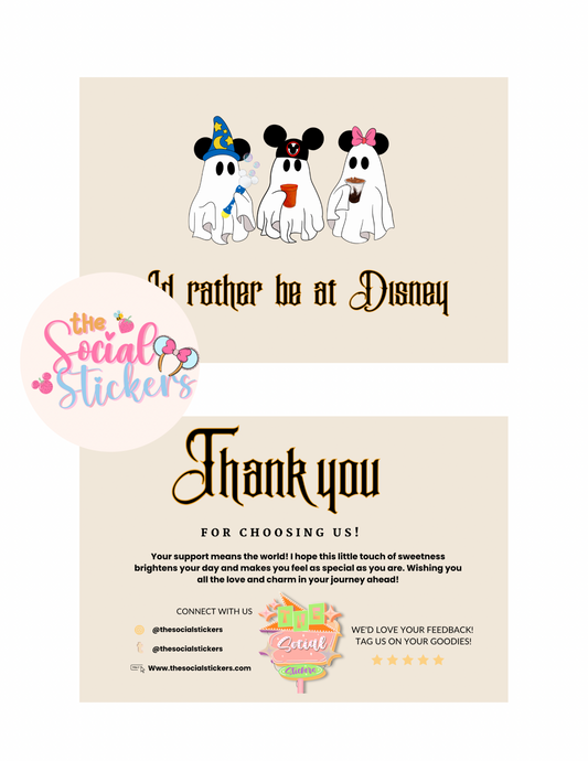 Ghost Besties Thank You Card