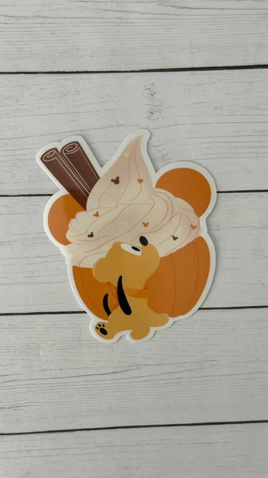 Pumpkin Pup Vinyl Sticker