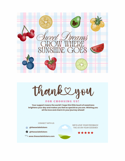 Fruit Thank You Card