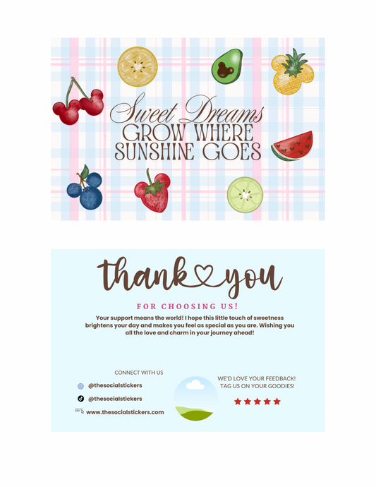 Fruit Thank You Card
