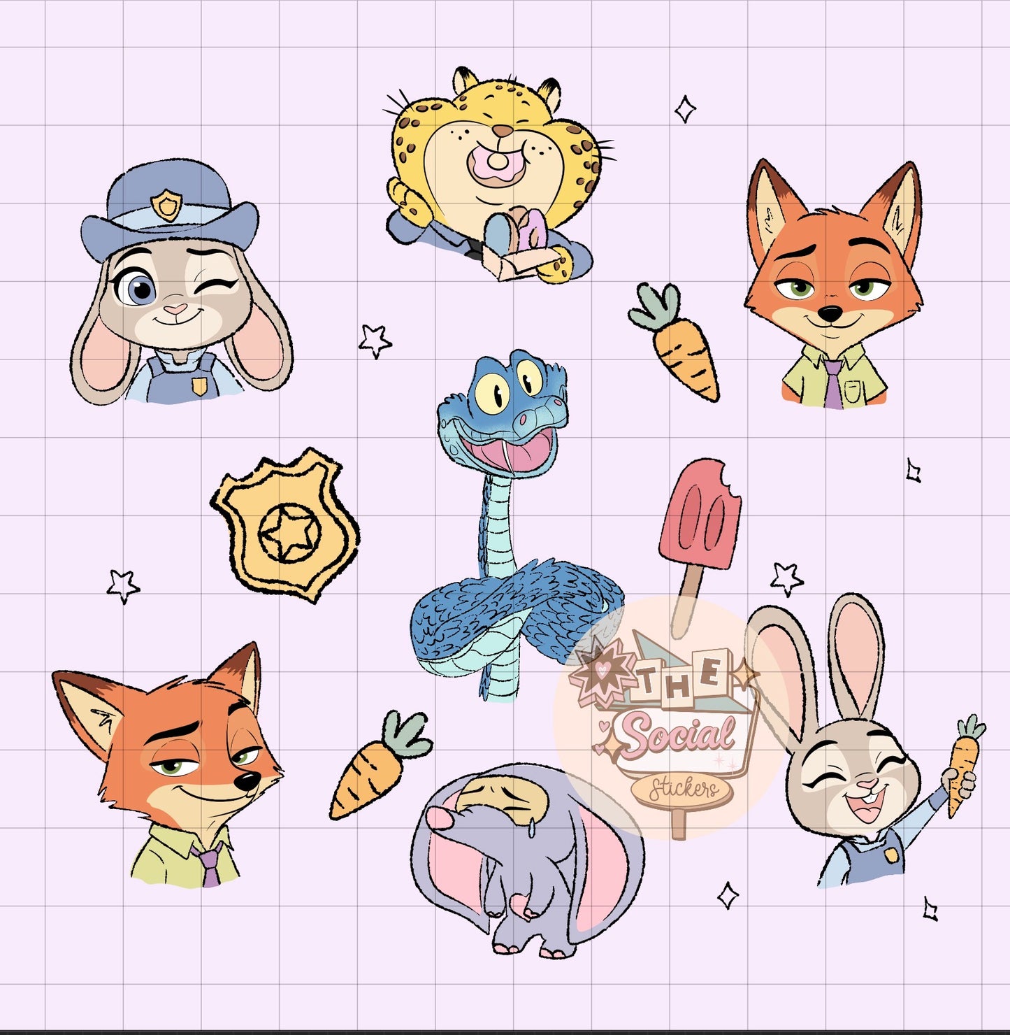 Zoo friends PNG Digital File