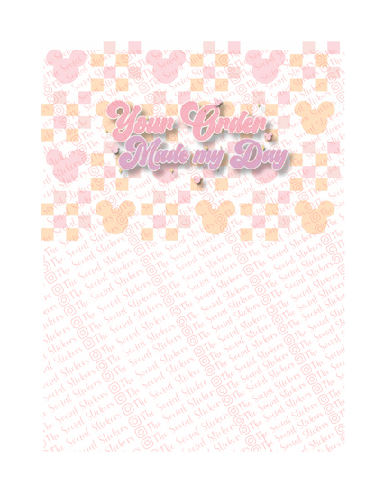 Checkered Mouse Thank You Card