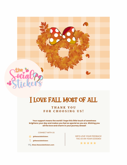 Fall Leaves Thank You Card