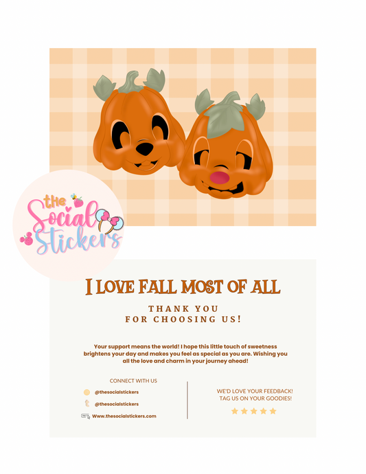 Pumpkin Pals Thank You Card