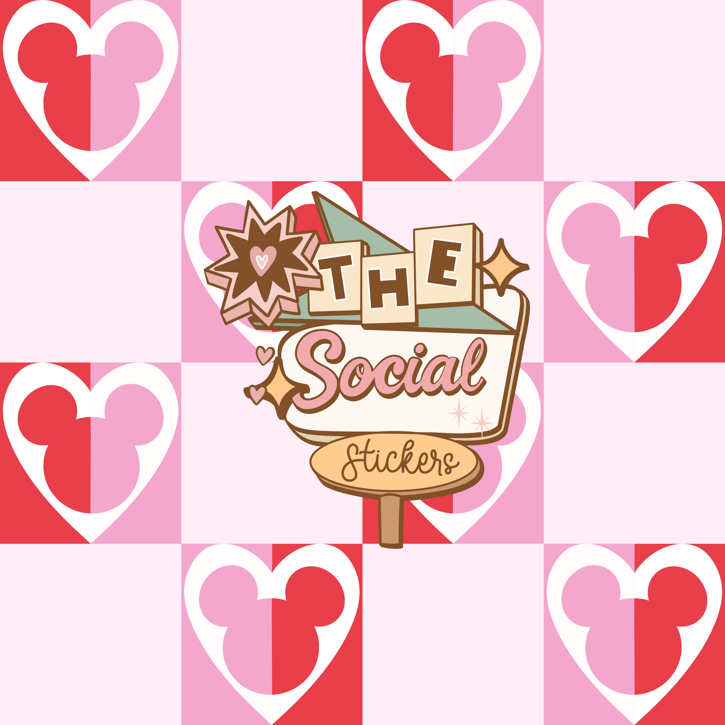 Sweet Love Check seamless  Digital File