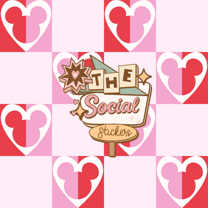 Sweet Love Check seamless  Digital File