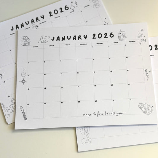 2026 Calendar Notepad