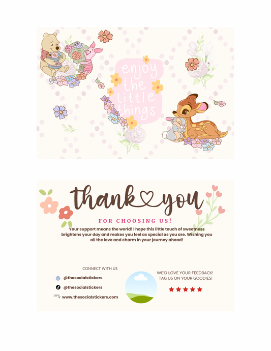 Spring friends Thank You Card
