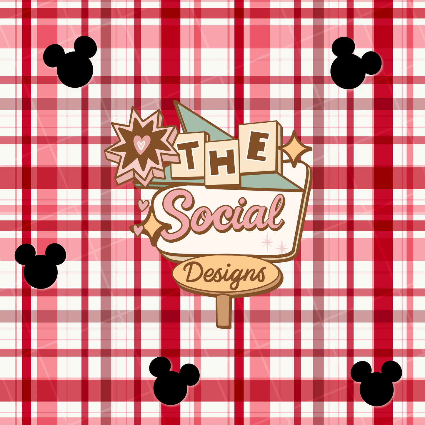 Sweet Plaid Mouse Digital File