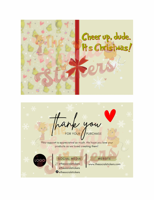 Mean one Thank You Card(DIGITAL FILE)