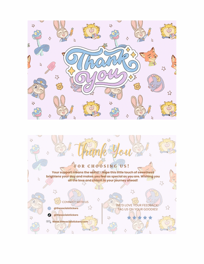 Zoo friends Thank You Card