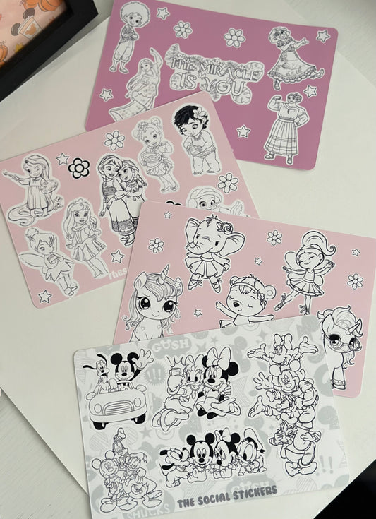 Color with me Vinyl Sticker Sheets