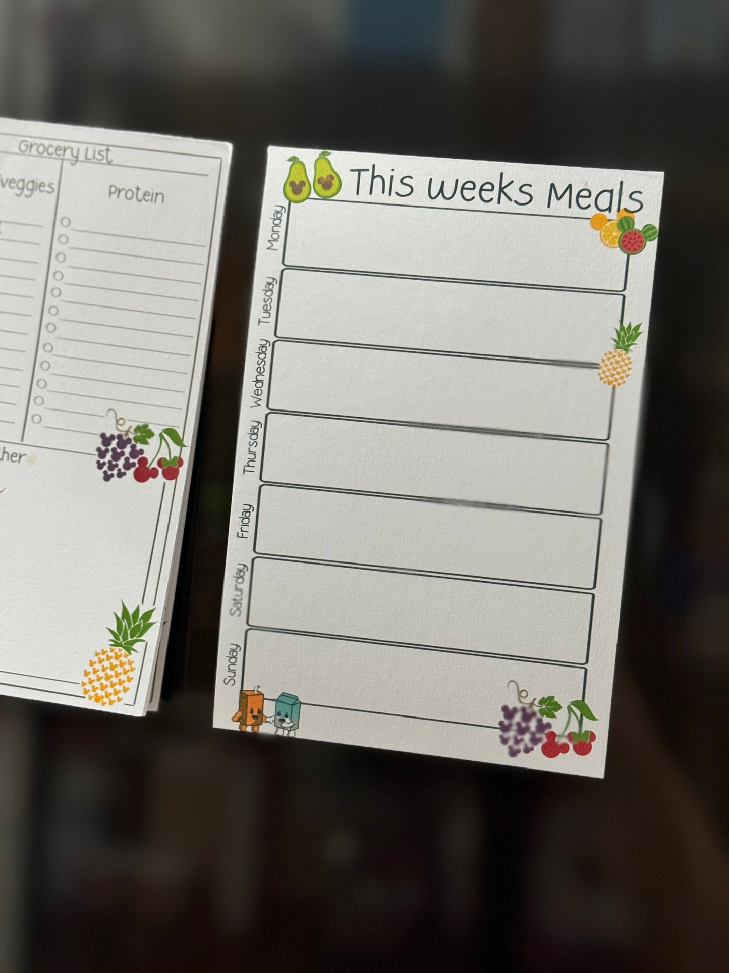 Weekly Meal Planning Notepad