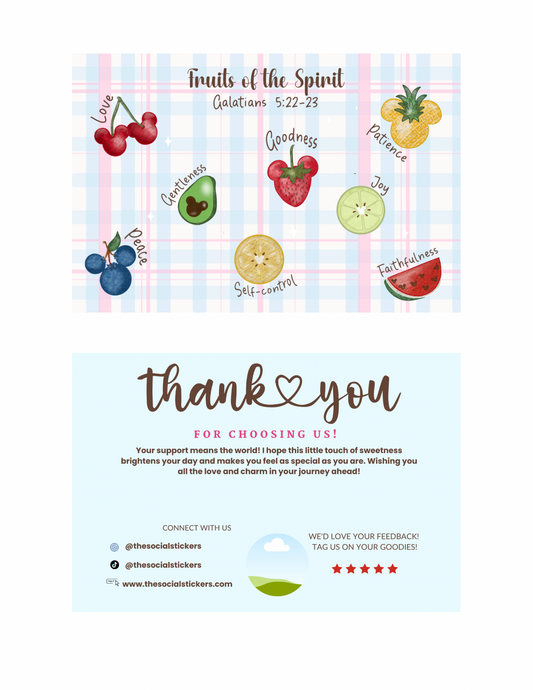 Fruit of the spirit  Thank You Card