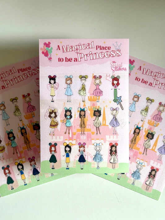 Bibiddi Princess Vinyl Sticker Sheet