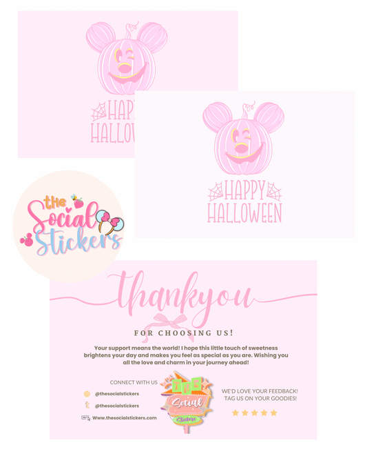 Pink Pumpkin Thank You Card