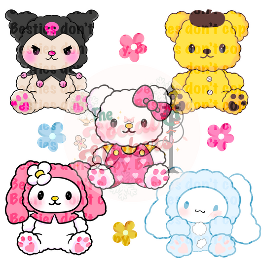 Teddy Bear Friends PNG File