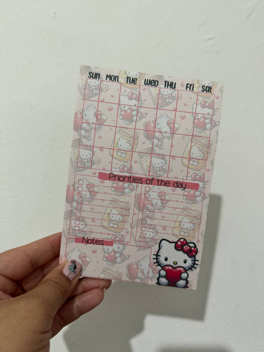 Kitty Calender Everyday Notepad