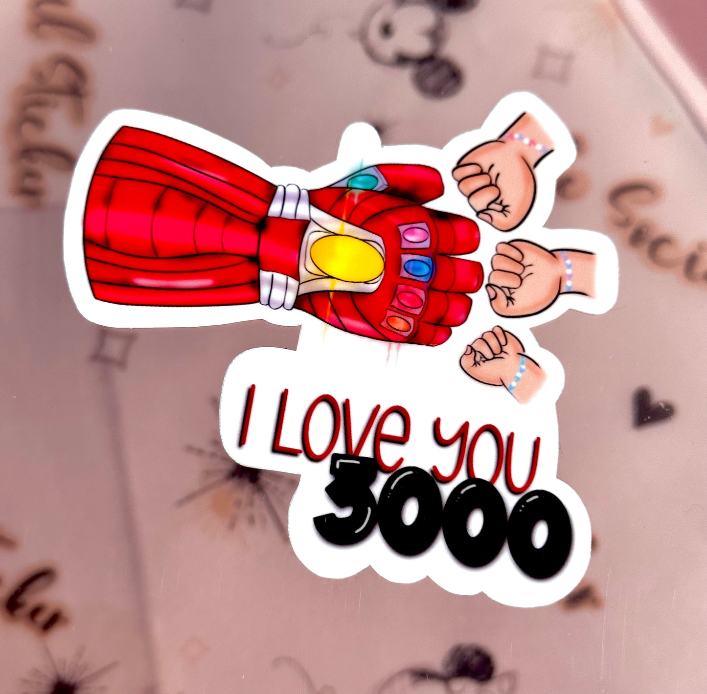 I Love You 3000 Glossy Sticker(CUSTOMIZEABLE)